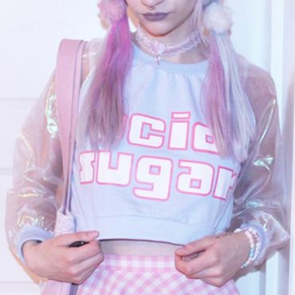 Festival Iridescent Pastel Space Goth Rave Kawaii - Picture 4 of 4